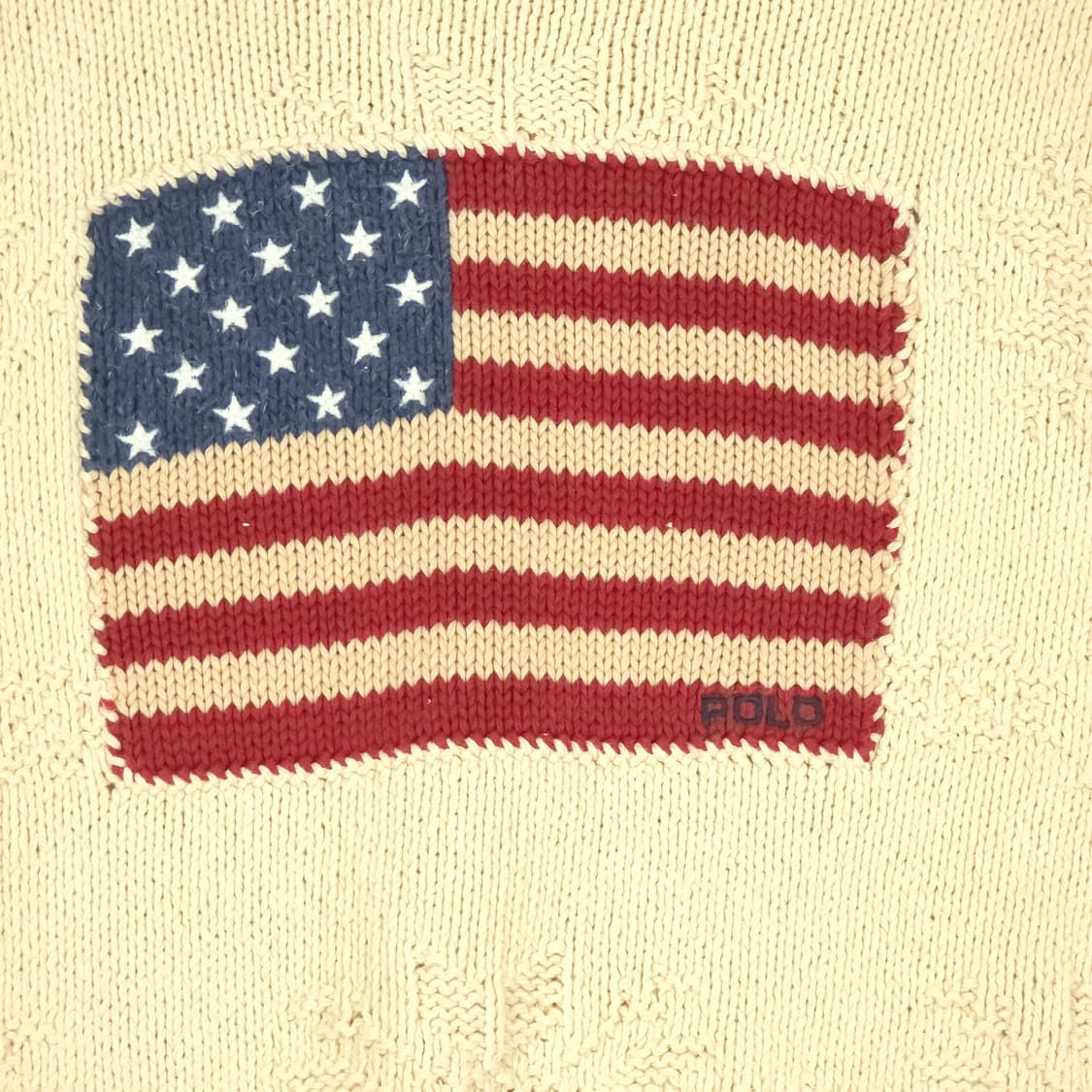 [S] 90s-00s 폴로 랄프로렌 성조기 코튼 핸드니트 상품이미지4