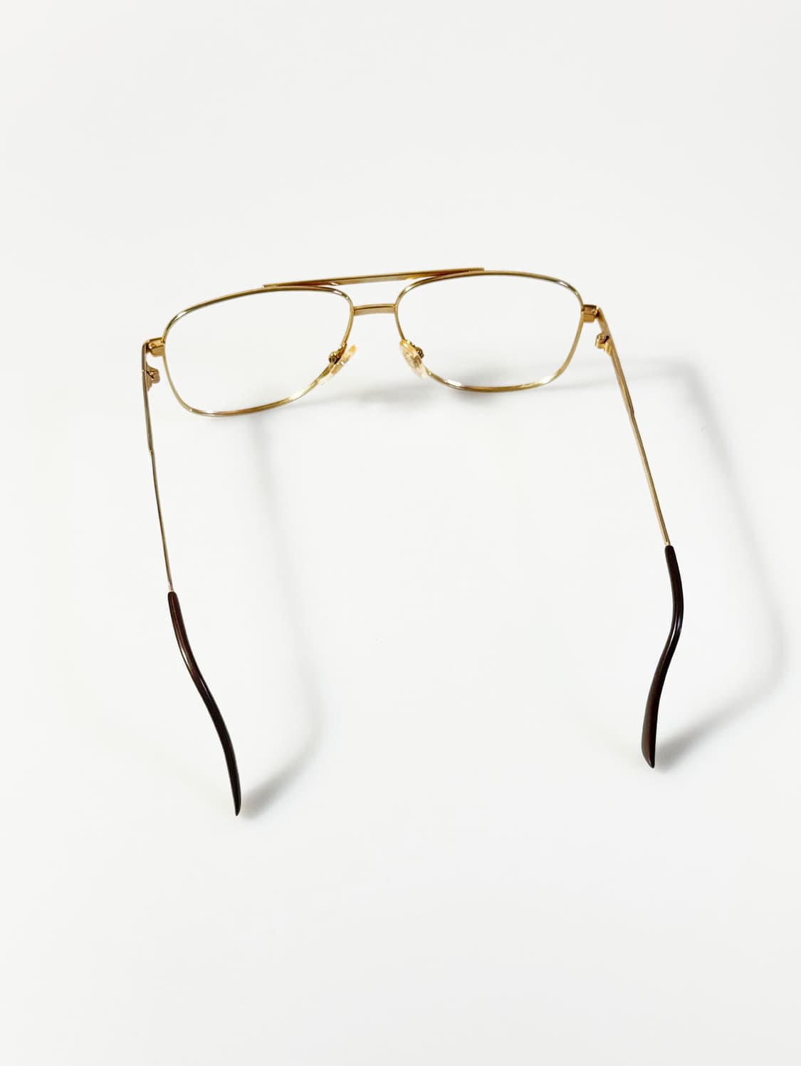90s CHEVRON 골드 보잉 메탈 프레임 빈티지 안경 상품이미지5