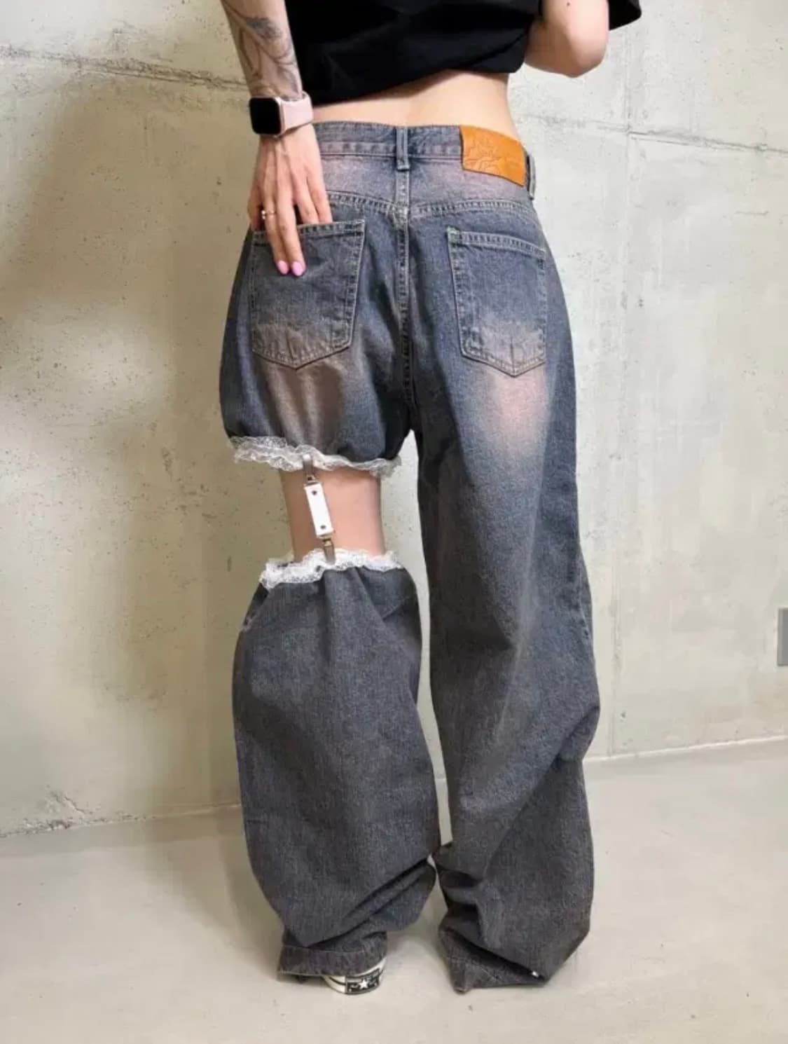 급처) 더미스테리어스호텔 가터 팬츠 상품이미지3