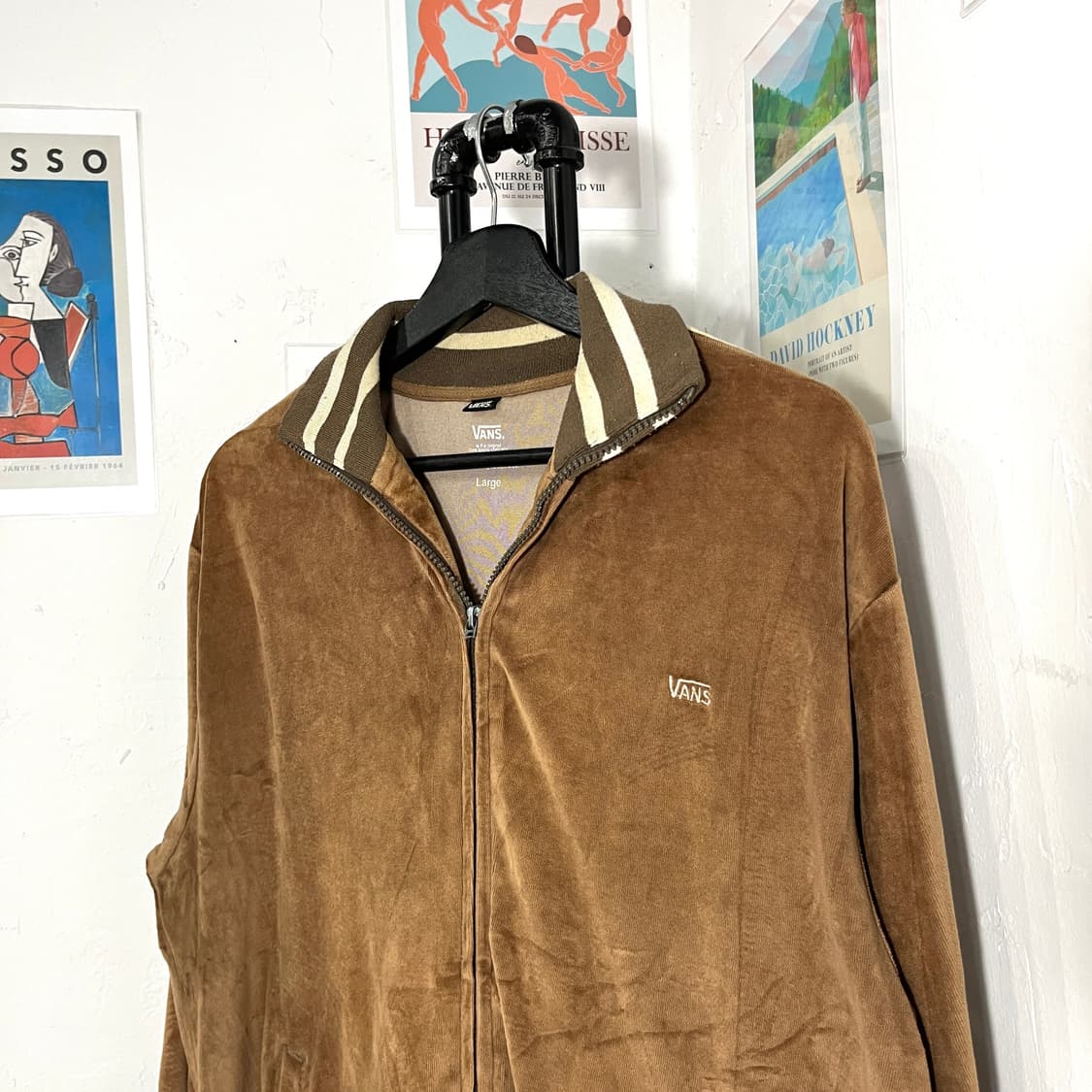 반스 사이드라인 벨벳 집업 상품이미지3