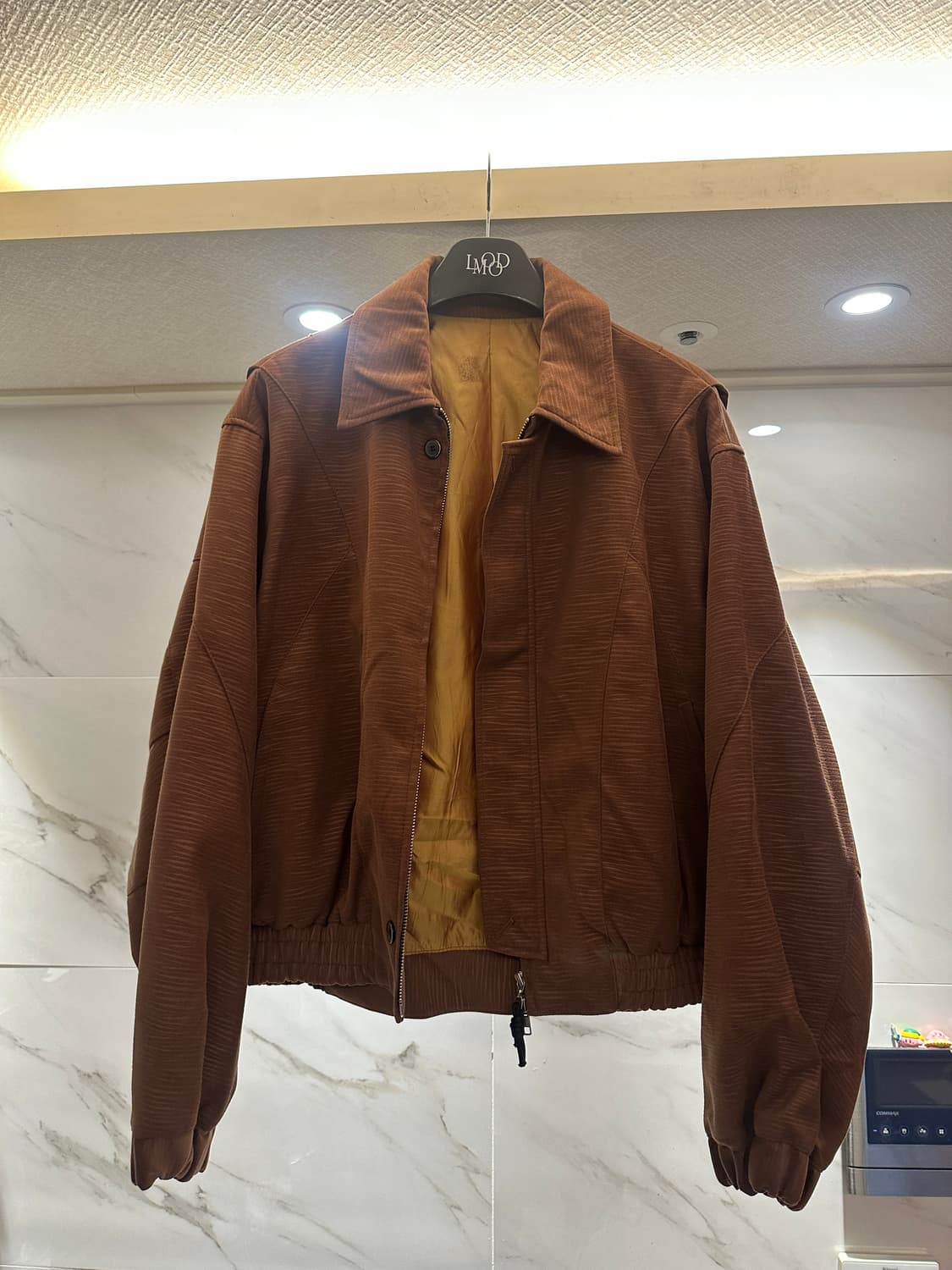 상태 최상) 엘무드 코듀로이 카라 집업 블루종 상품이미지3