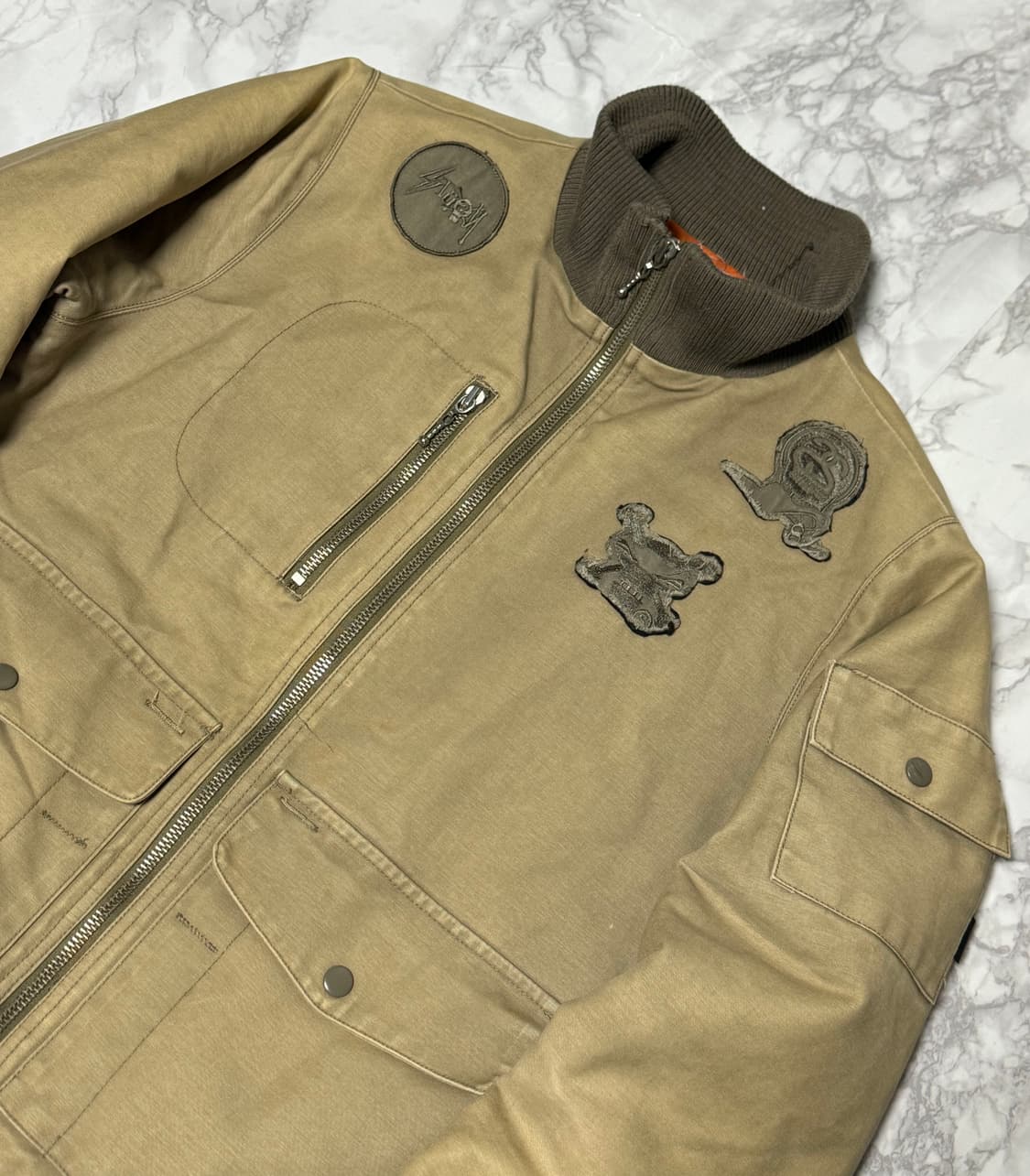 스투시 90s 가죽 패치 아카이브 봄버 자켓 상품이미지5