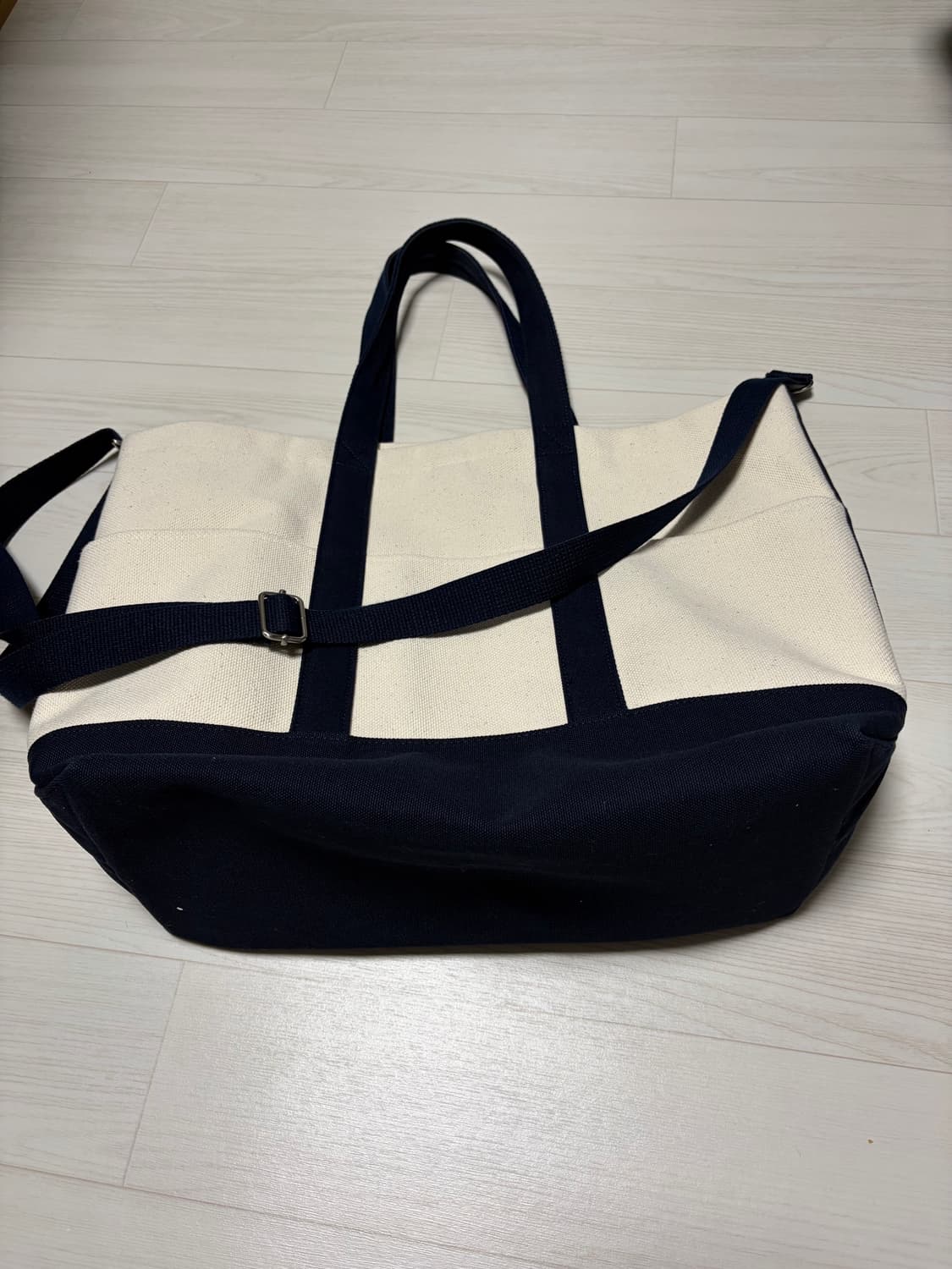 더프레치아 프리모 캔버스 토트백 네이비 L 상품이미지5