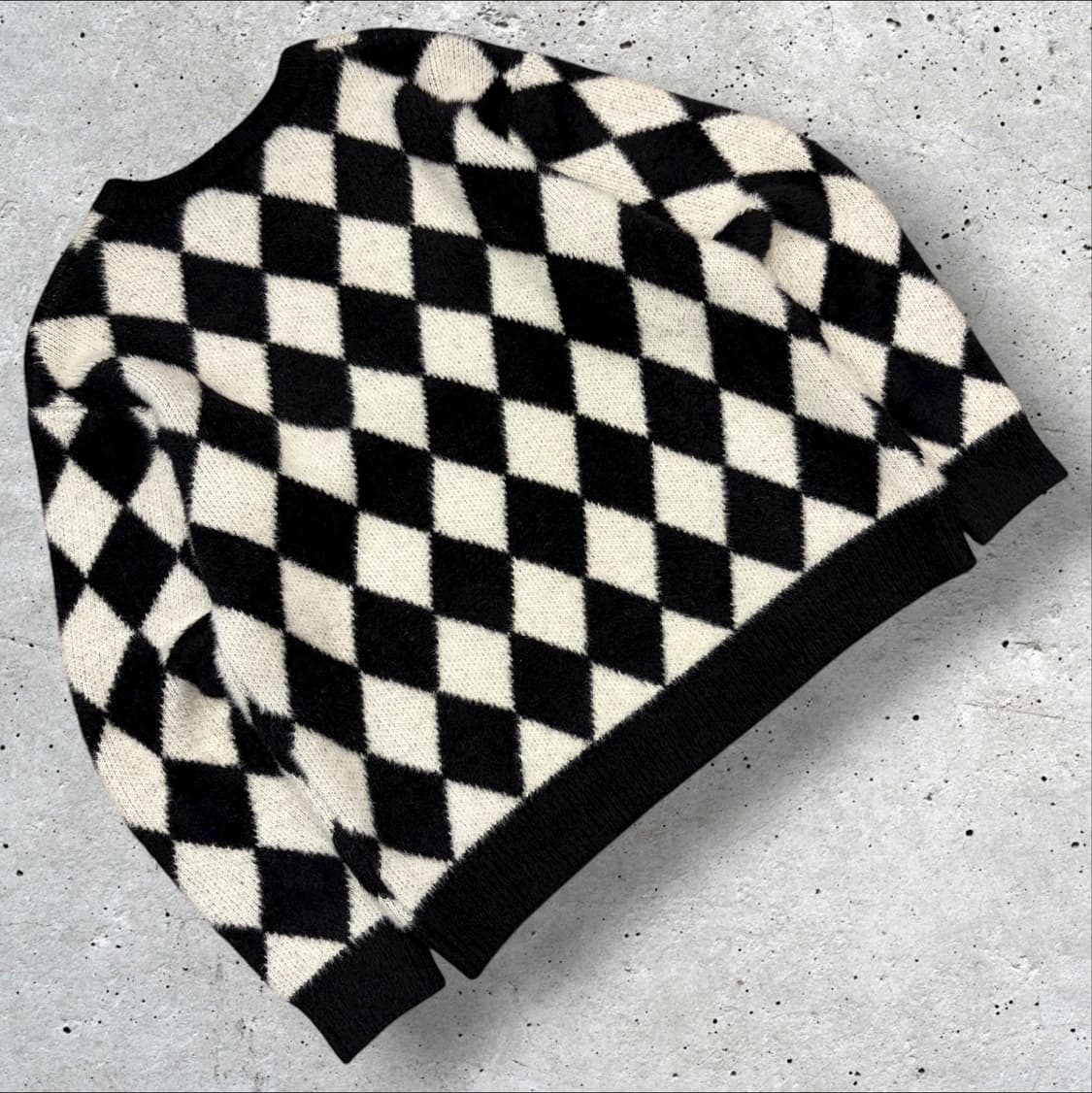 [M] Gola 골라 아가일 패턴 니트 블랙/화이트 B331 상품이미지2