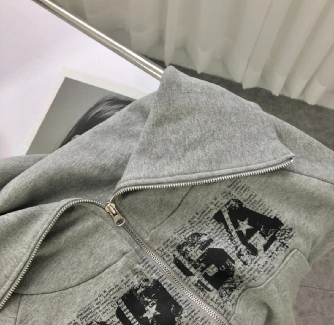 오프숄더 투웨이 집업 상품이미지4