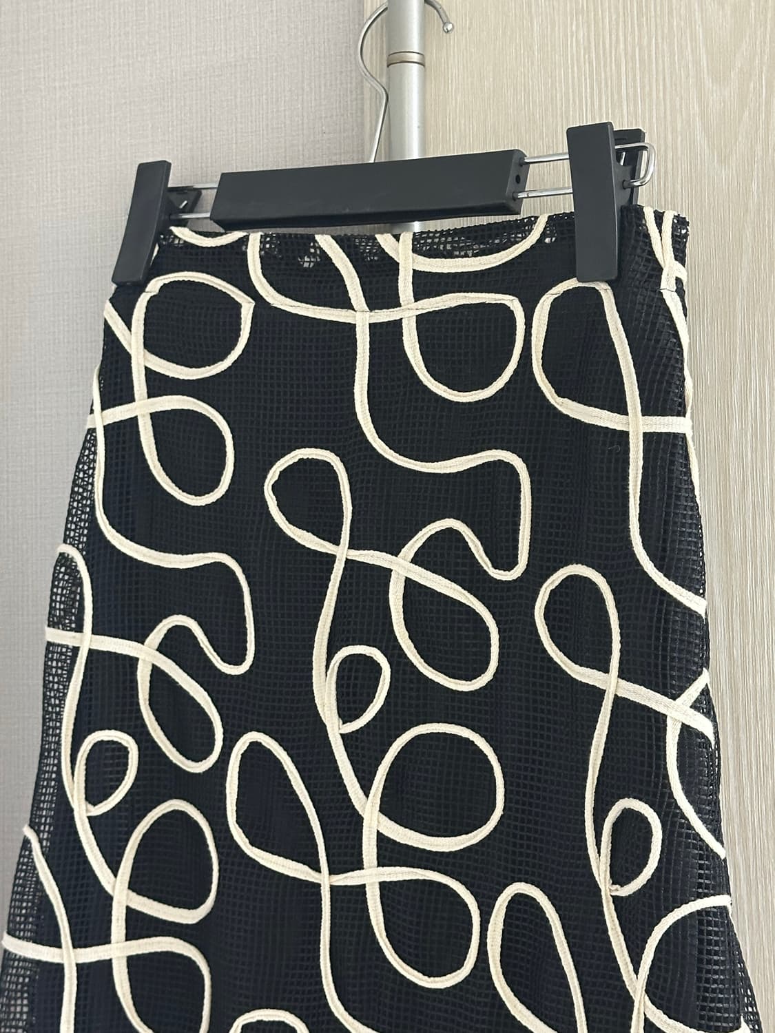 빈티지 블랙 패턴 롱 스커트 상품이미지2