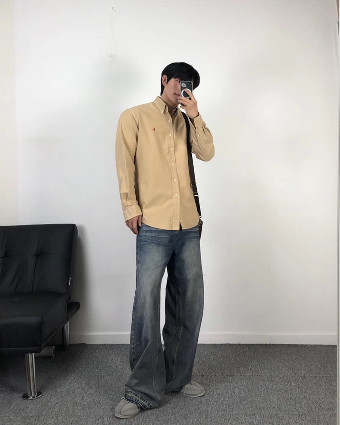 폴로 정품 탄 베이지 셔츠 상품이미지1