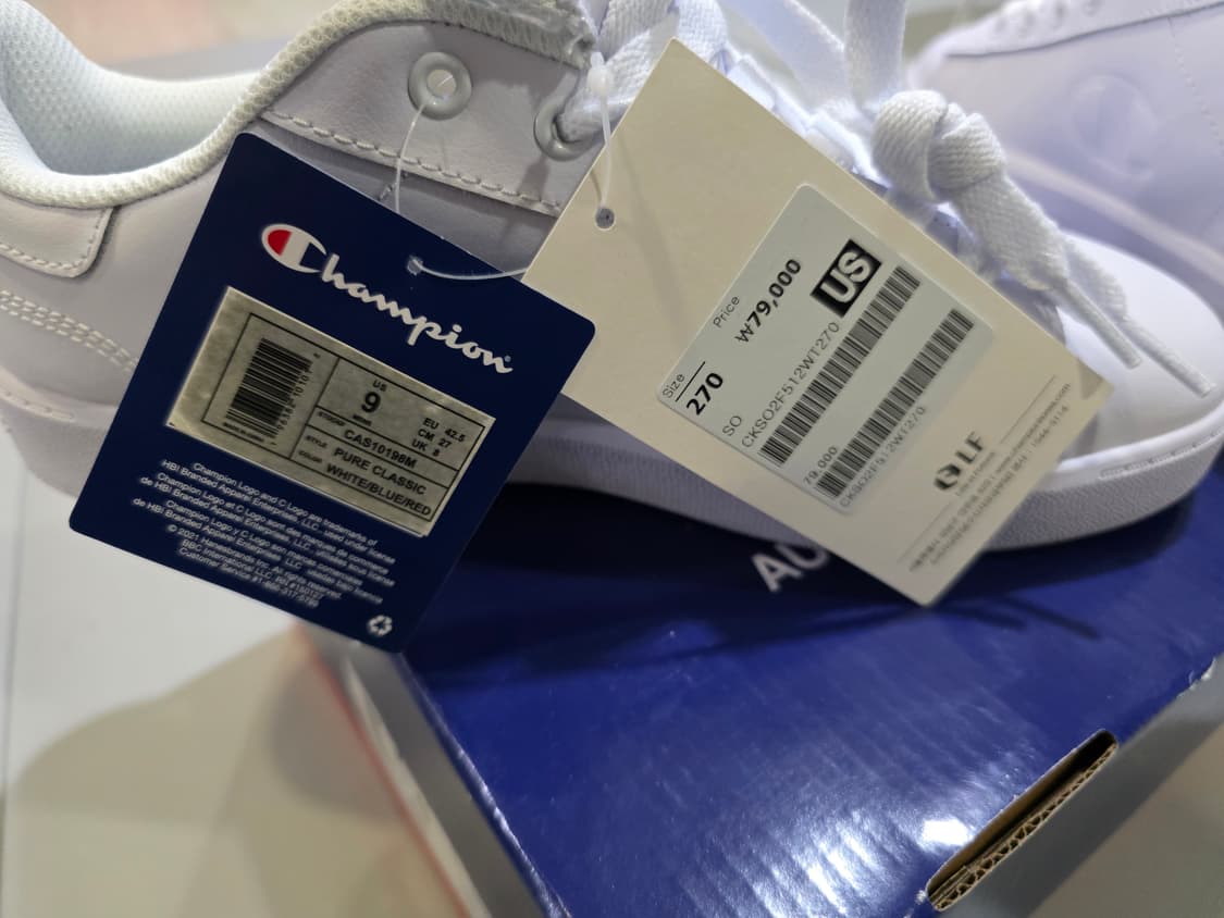 챔피온 클래식 흰색 스니커즈 270 새상품 상품이미지4