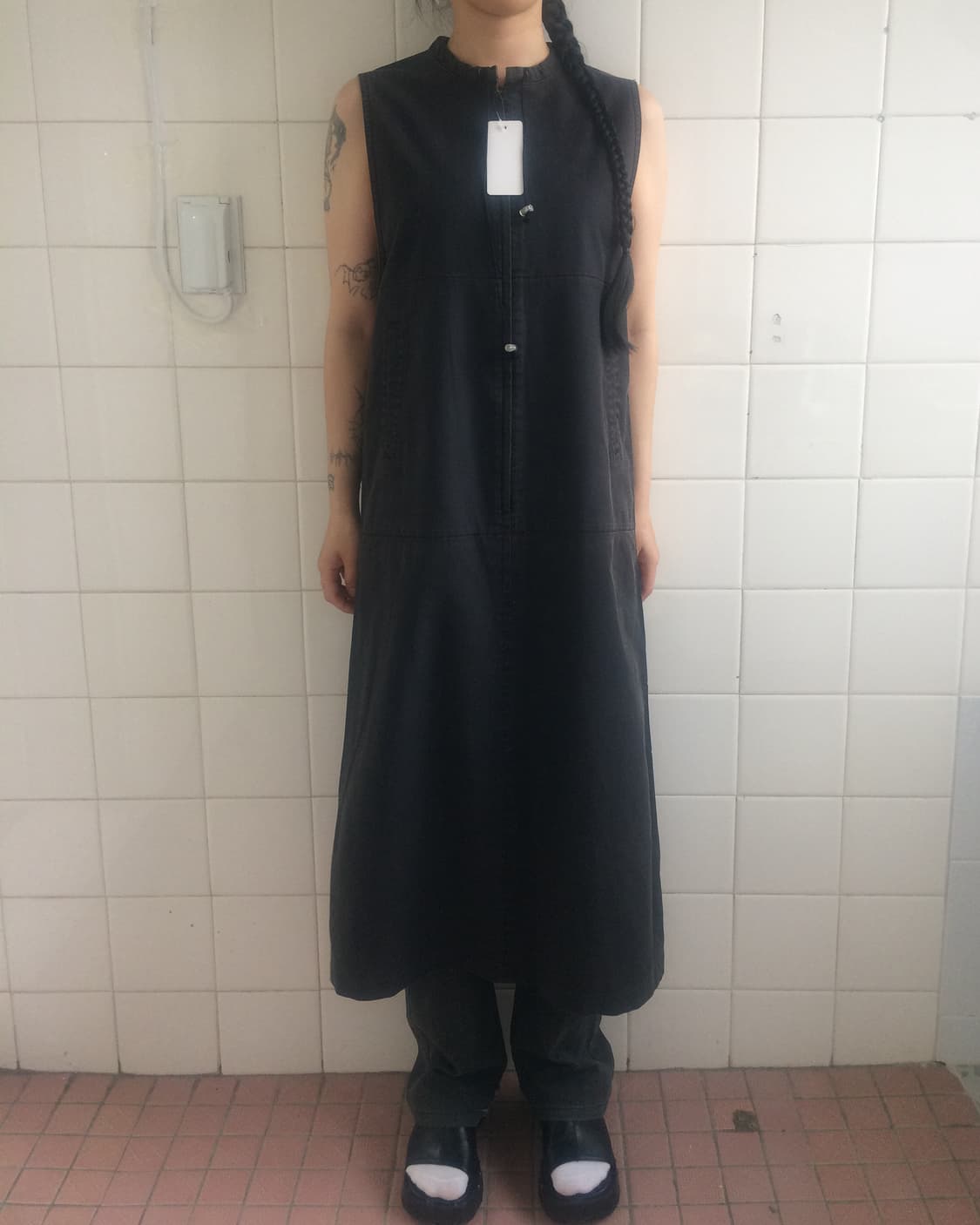 String washing sleeveless onepiece 상품이미지7