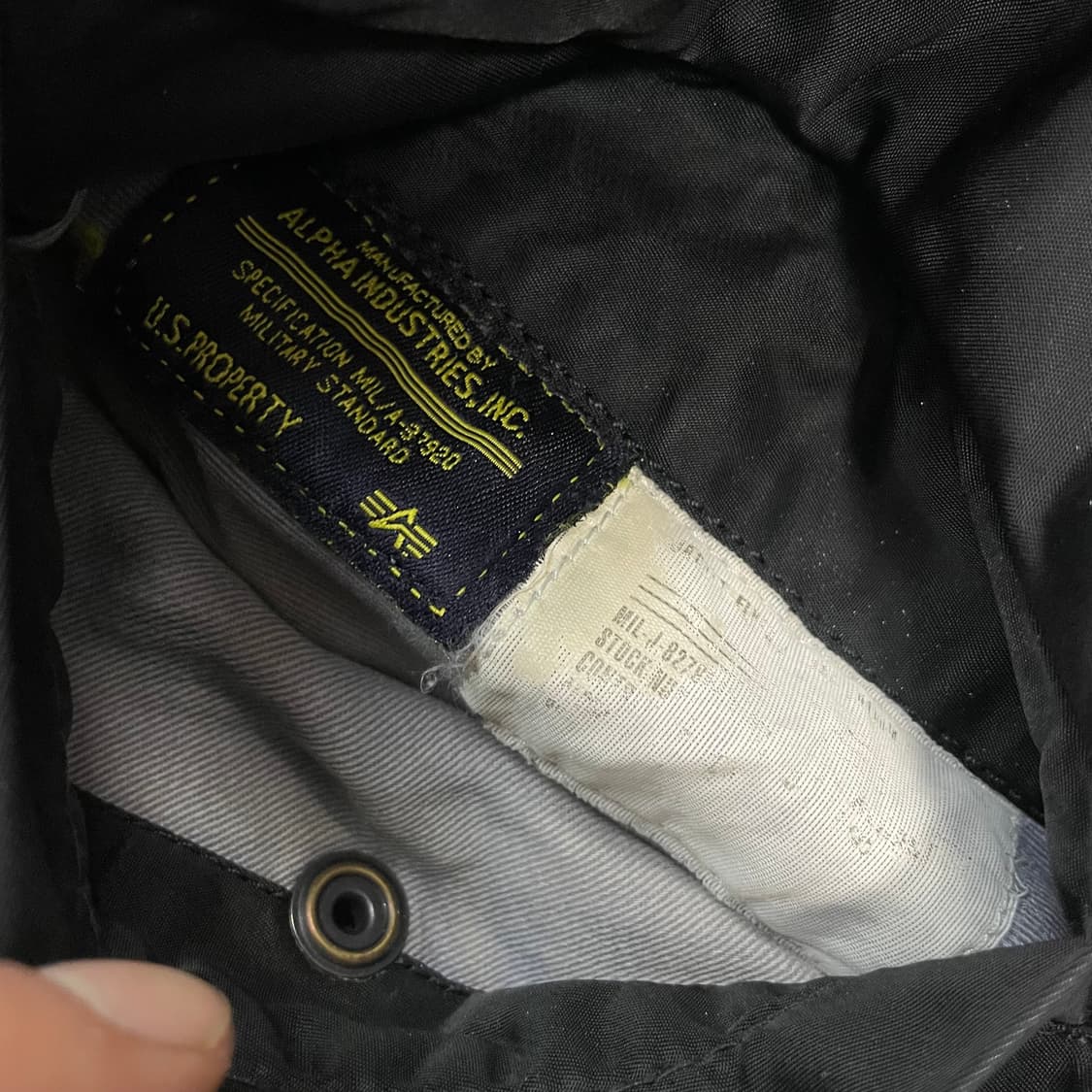 알파인더스트리 ma-1 항공점퍼 자켓 블랙 상품이미지4
