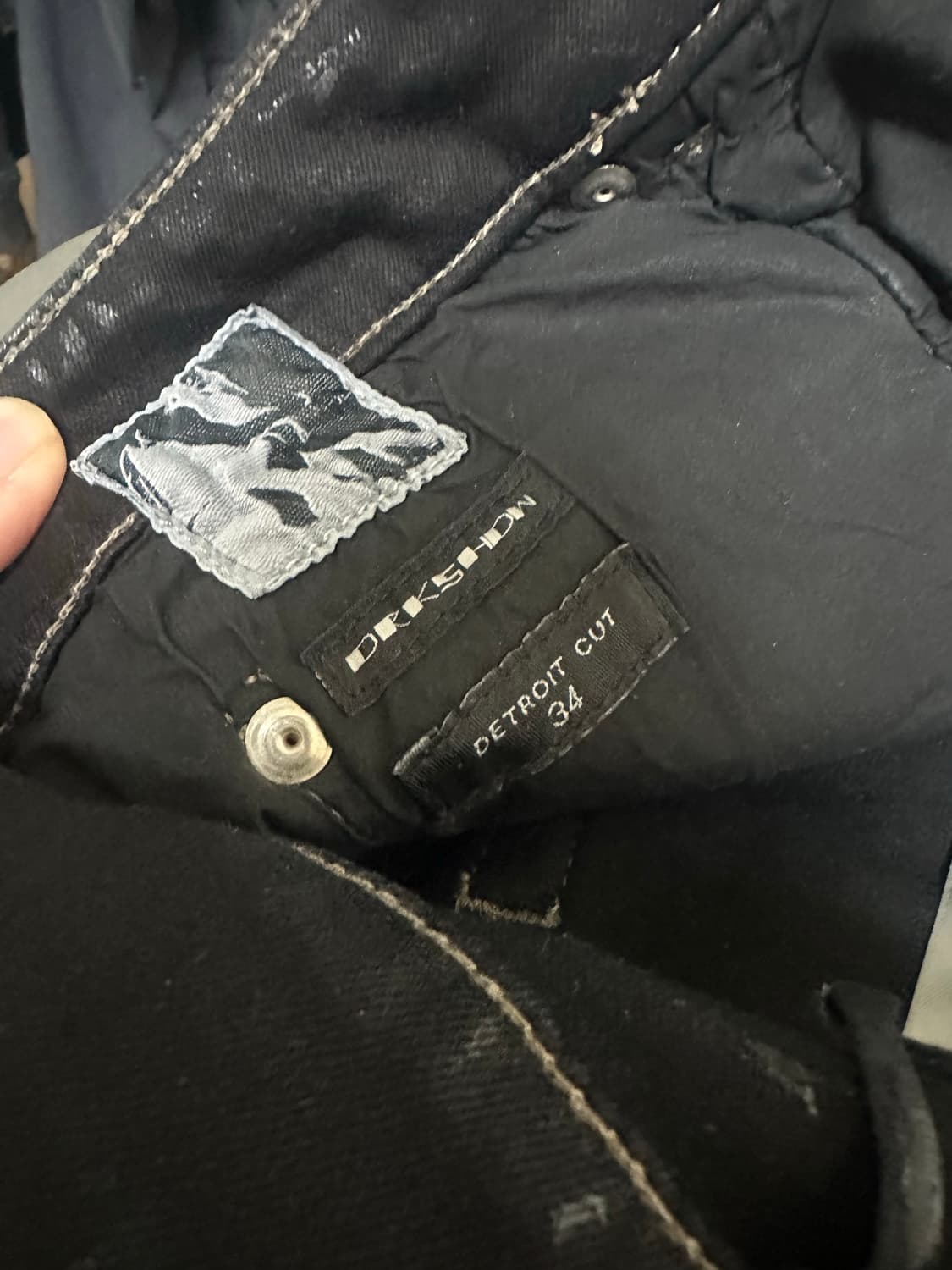 [34] 릭오웬스 다크쉐도우 디트로이트컷 블랙 왁스진 SBW 상품이미지6