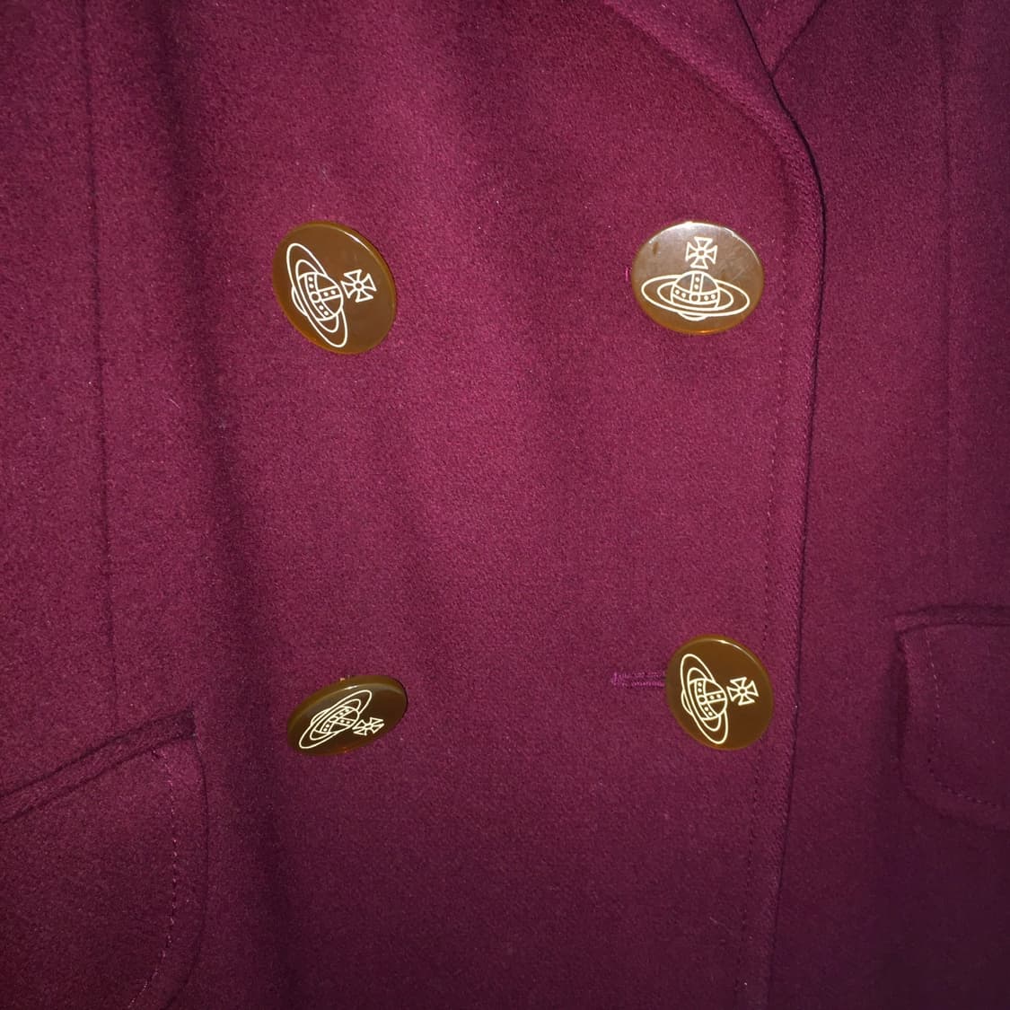 vivienne westwood 와인색 울 코트 상품이미지6