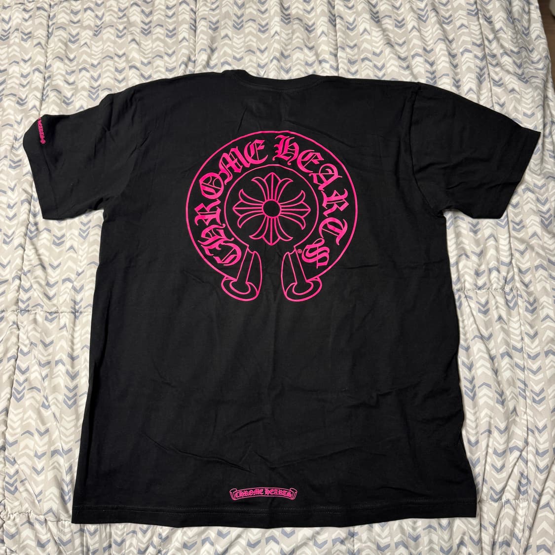 [새상품]크롬하츠 홀스슈 티셔츠 블랙 마젠타 XL 상품이미지2