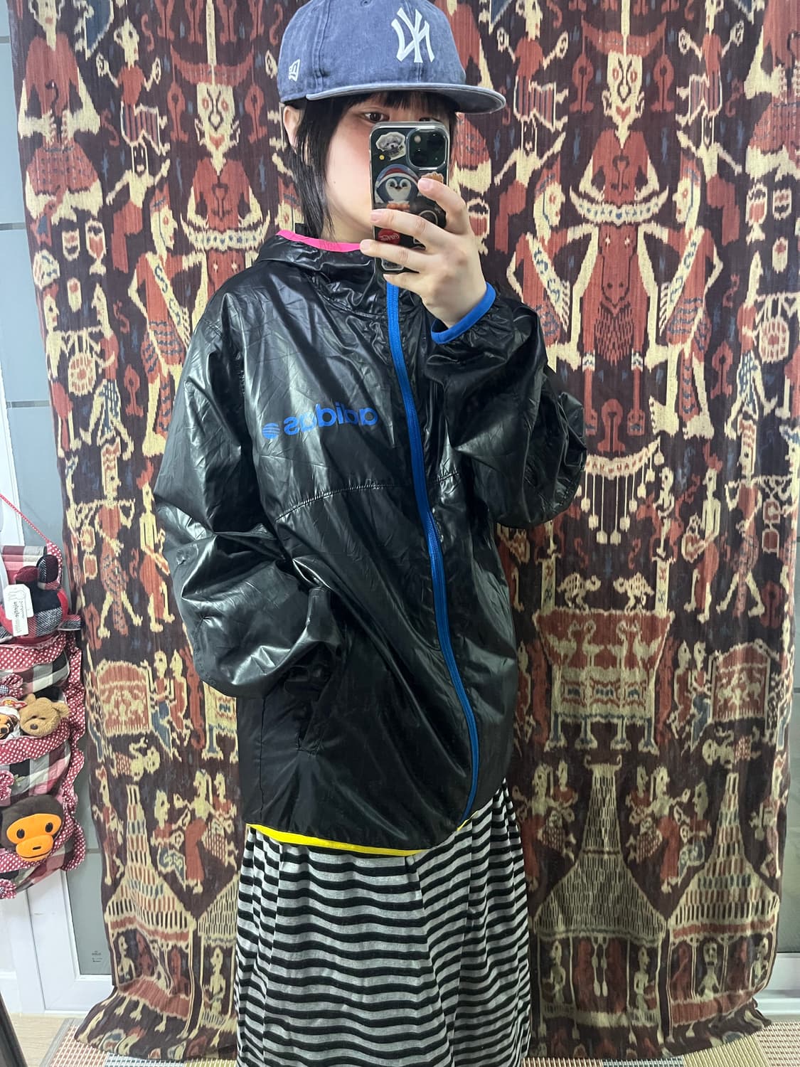 Adidas 라인 포인트 바람막이 자켓 상품이미지1