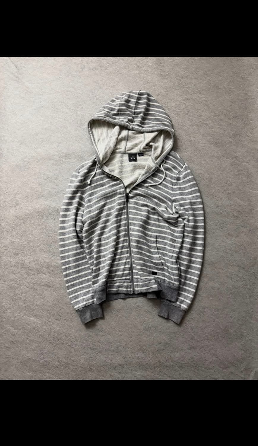 아르마니 익스체인지 스트라이프 후드집업 상품이미지1