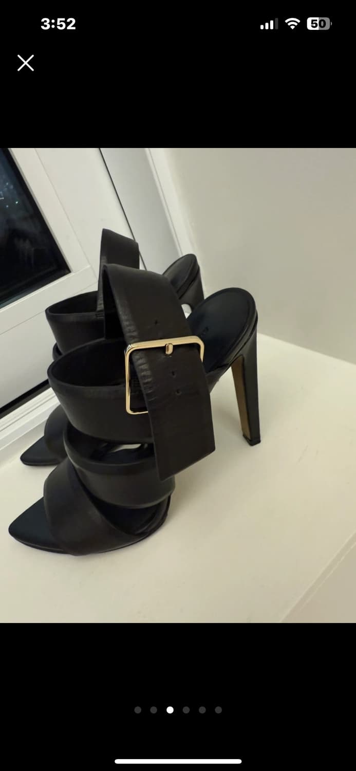 Alexander Wang 알렉산더 왕 블랙 스트랩 힐 37 240 상품이미지2