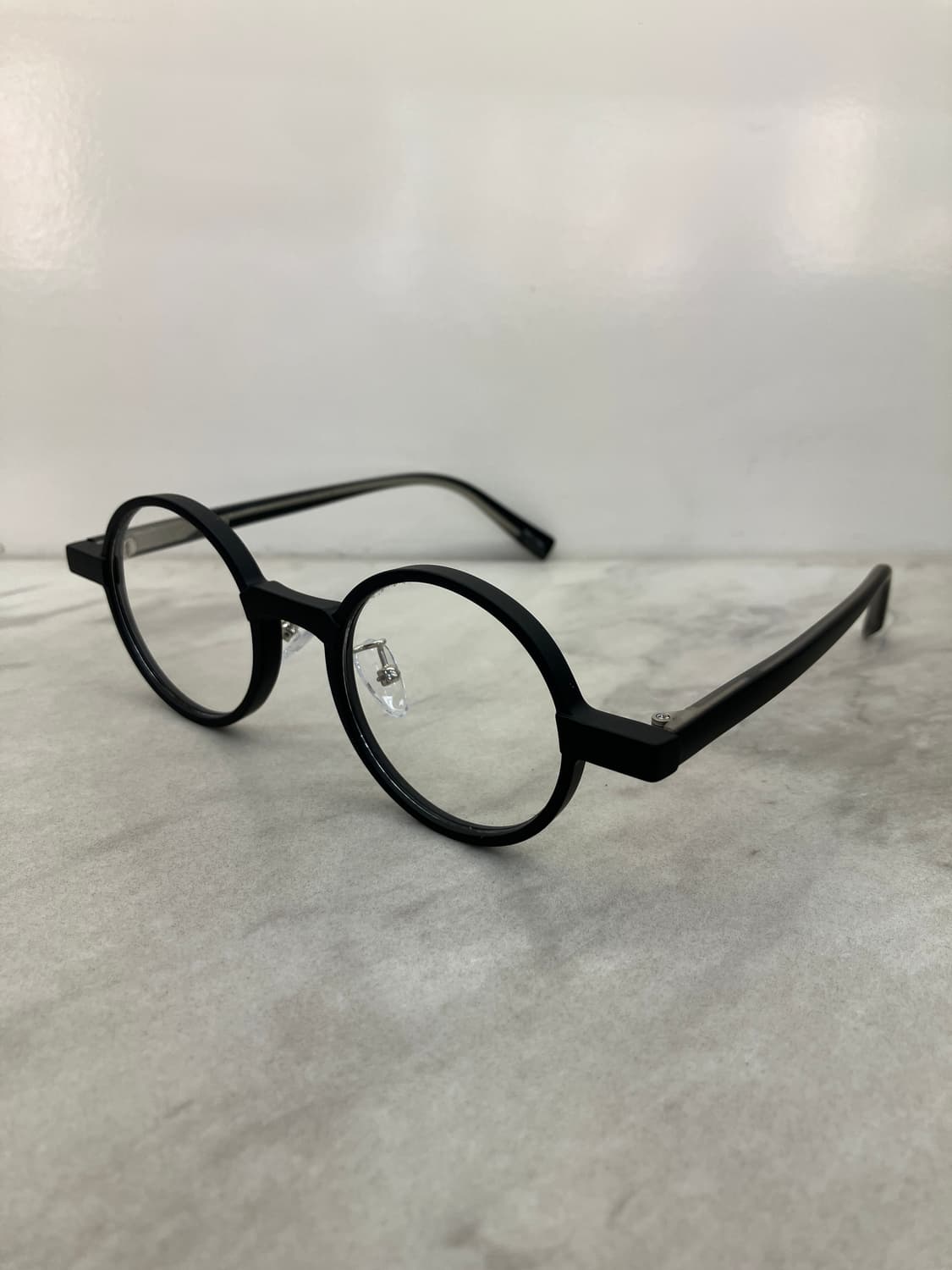 B58 HL 무광 블랙 라운드 뿔테 안경7671 상품이미지7