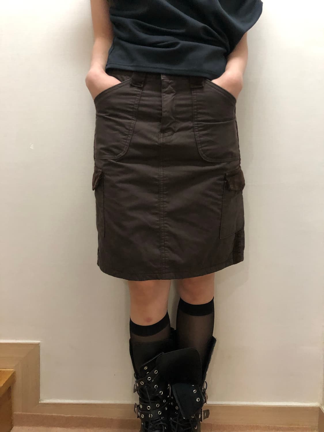 빈티지 브라운 포켓 스커트 상품이미지8