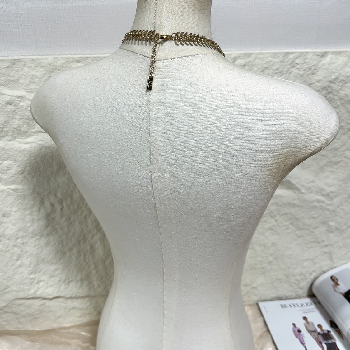 빈티지 Mika 오리엔탈 물고기 뼈 목걸이 상품이미지3