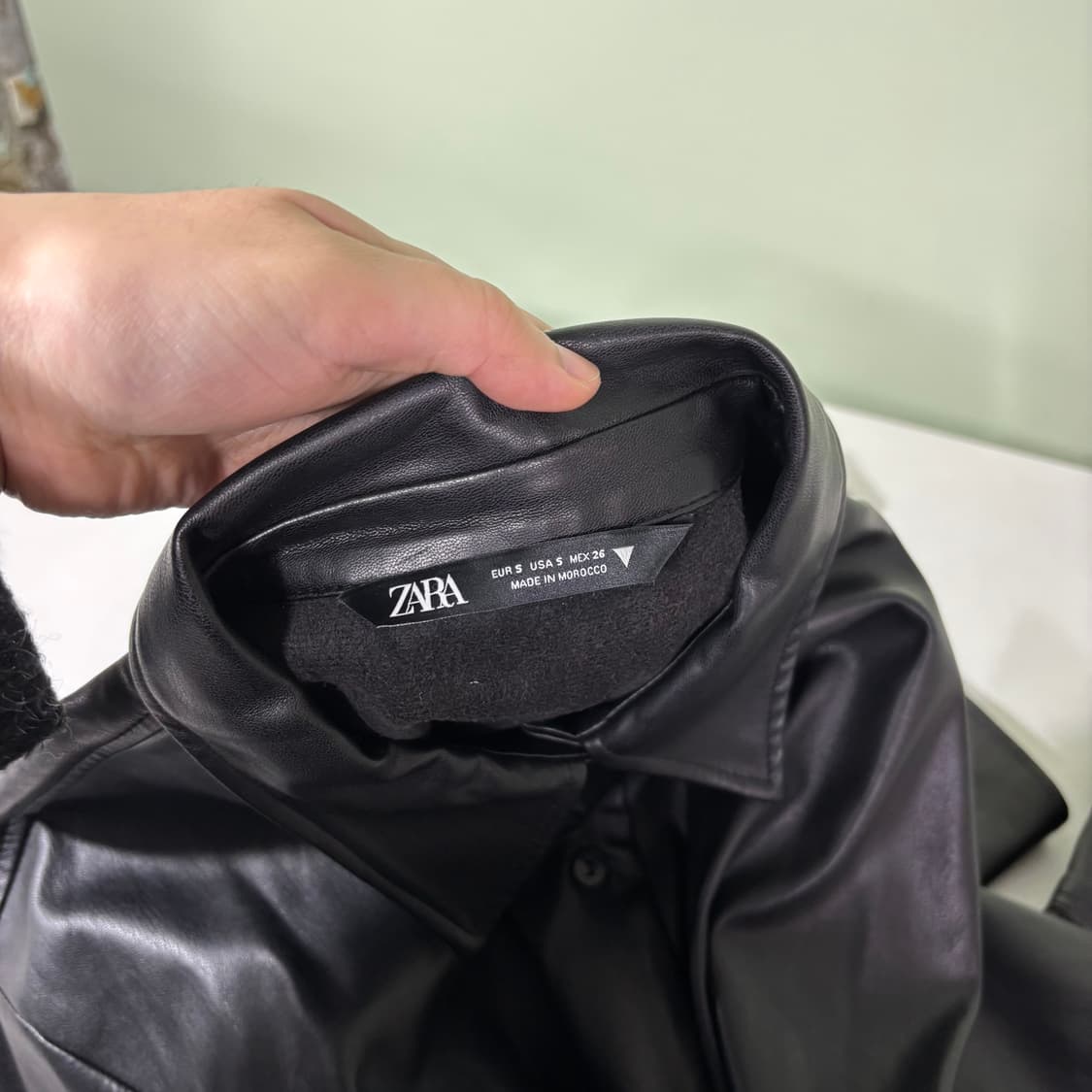 우먼S 자라 블랙 로브 셔츠 가죽자켓 상품이미지4