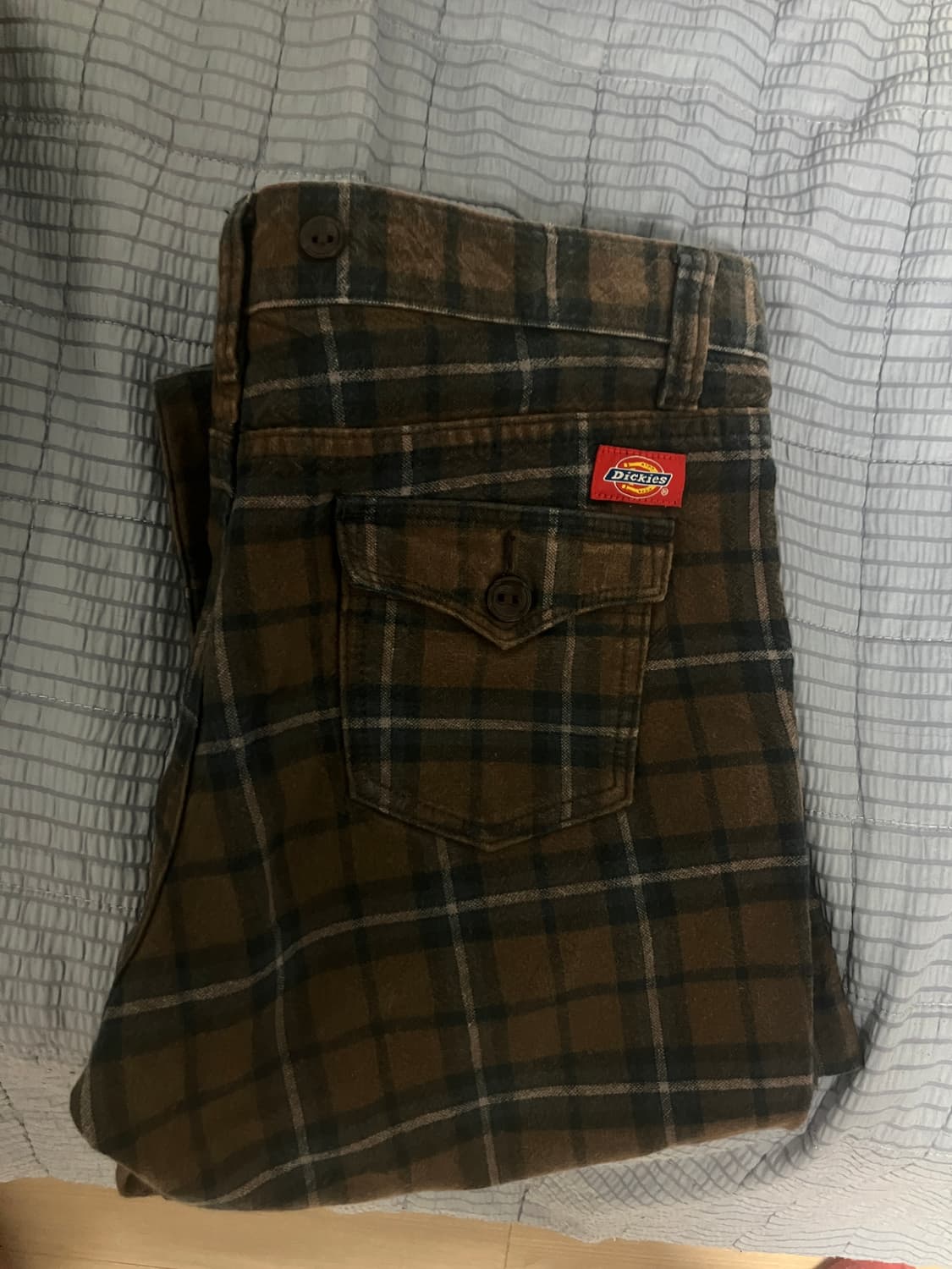 (L) 디키즈 부츠컷 체크바지 상품이미지1
