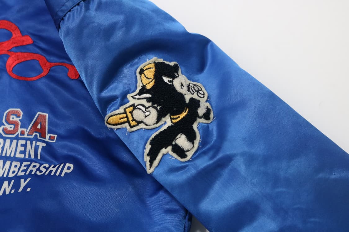 Avirex 아비렉스 빈티지 시카고 바시티 사틴 자켓 (M) 상품이미지10