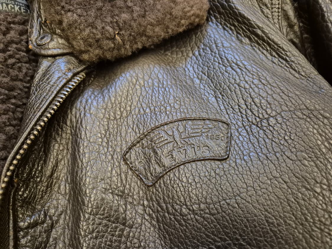80s LEVI'S TYPE G-1 양가죽 봄버 상품이미지5