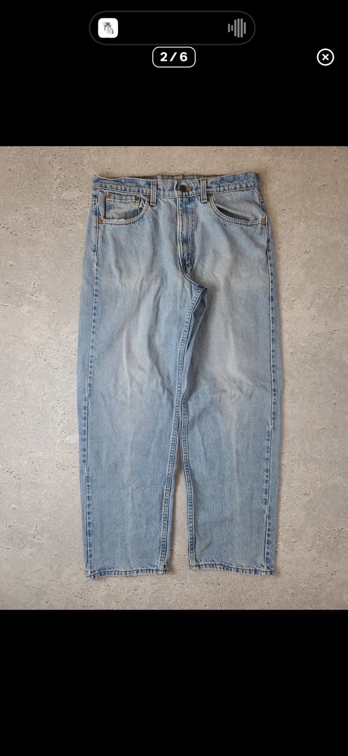 빈티지 리바이스 565 루즈 와이드렉 데님 연청 상품이미지2