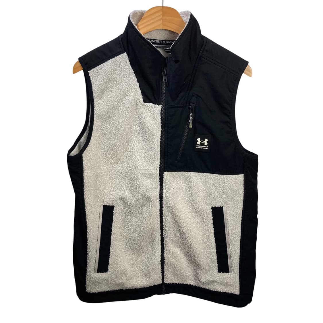 언더아머 배색 플리스 집업 베스트 상품이미지2