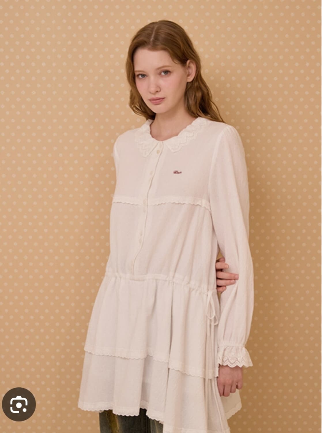 키르시 면 레이스 미니원피스 상품이미지1