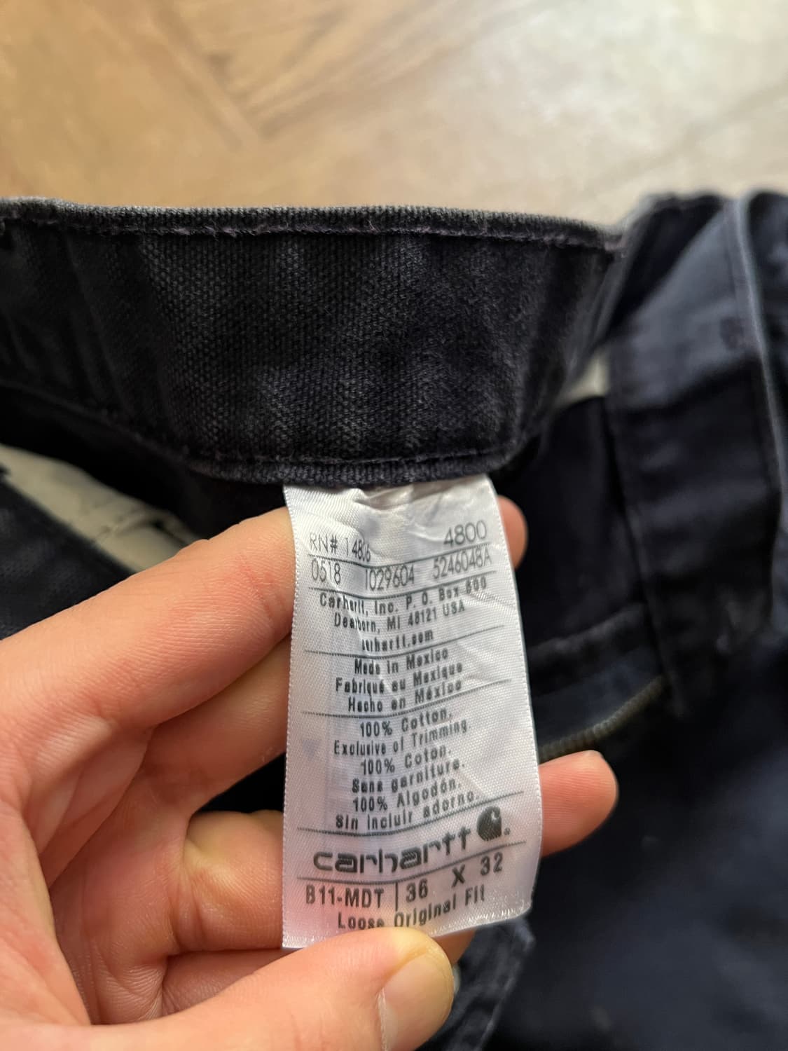 [36]칼하트 USA 빈티지 페인팅 미드나잇 네이비 카펜터 워크 팬츠 상품이미지9