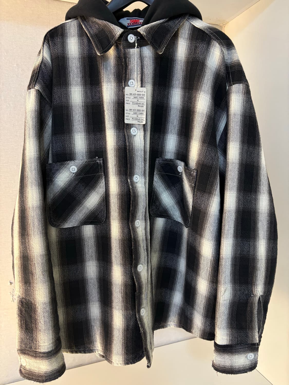 세인트미카엘 후드 플란넬 셔츠 M 상품이미지4