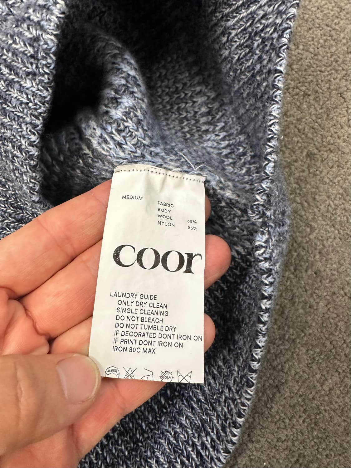 coor 트위드 크루넥 니트 M 상품이미지3