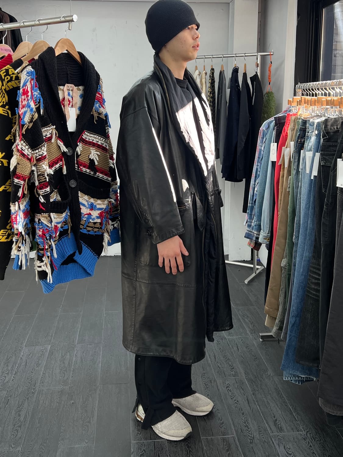 80s 이세이미야케 아카이브 리버시블 레더코트 상품이미지1