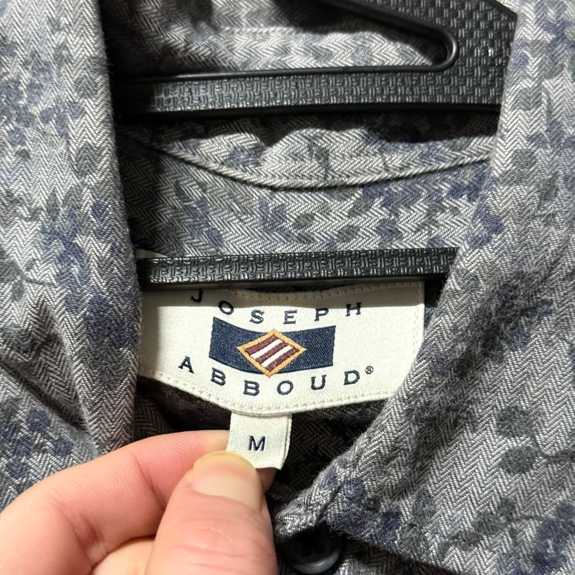 VTG 빈티지 플라워 자카드 풀 패턴 원포켓 코튼 긴팔 셔츠 상품이미지5