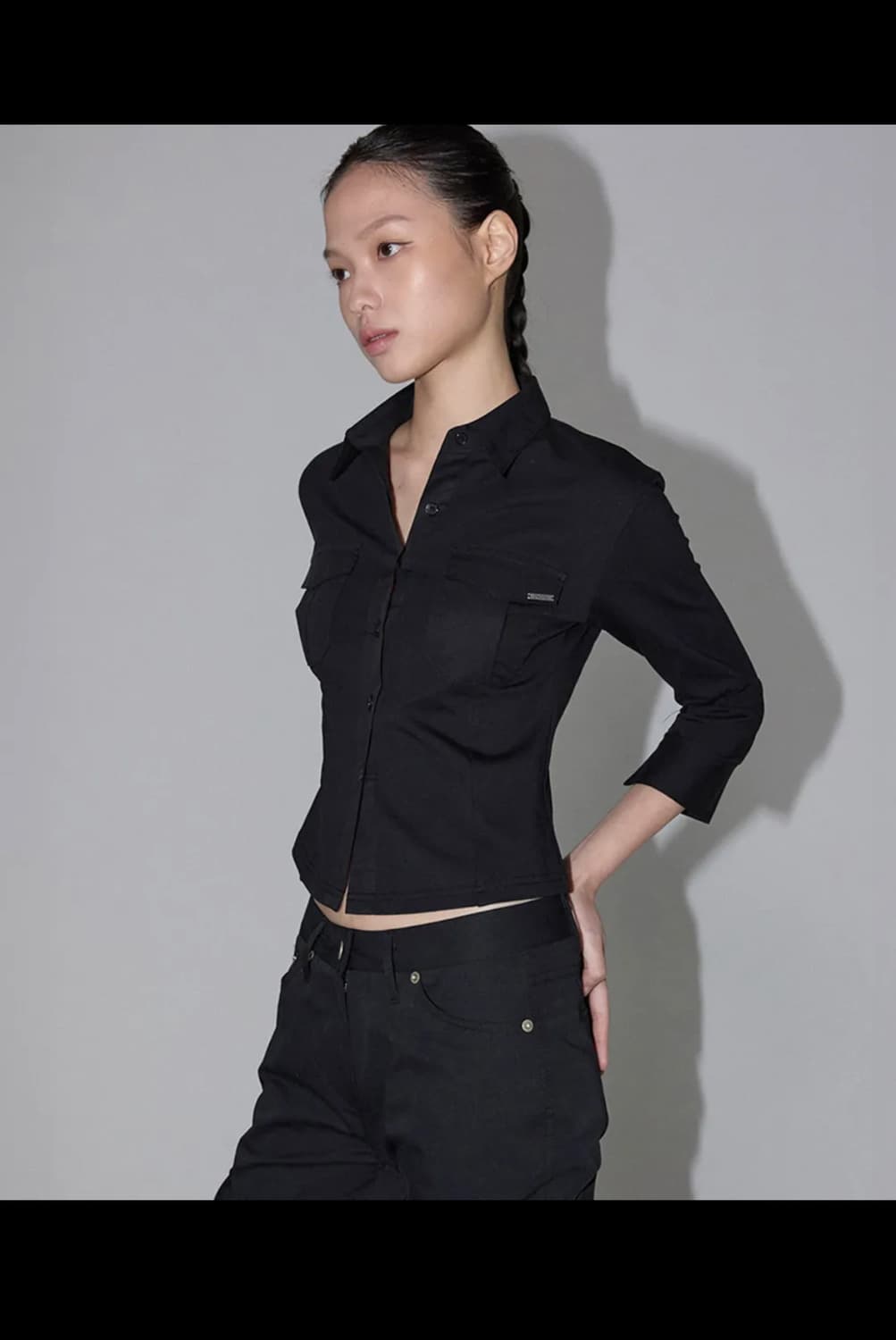 이네기 블랙 셔츠 상품이미지1