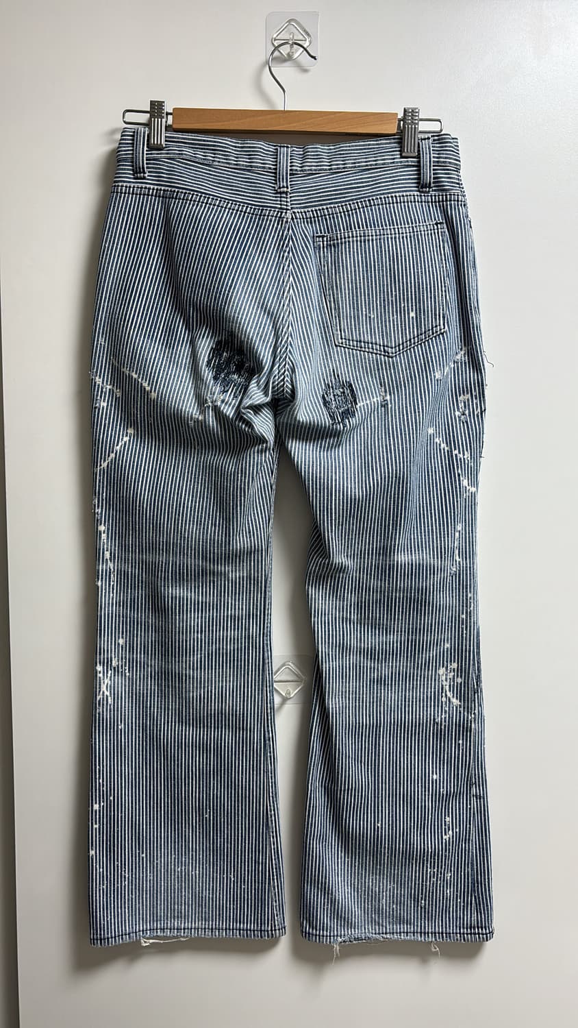 넘버나인 01aw 하코리 스트라이프 총알데님 0사이즈 상품이미지4