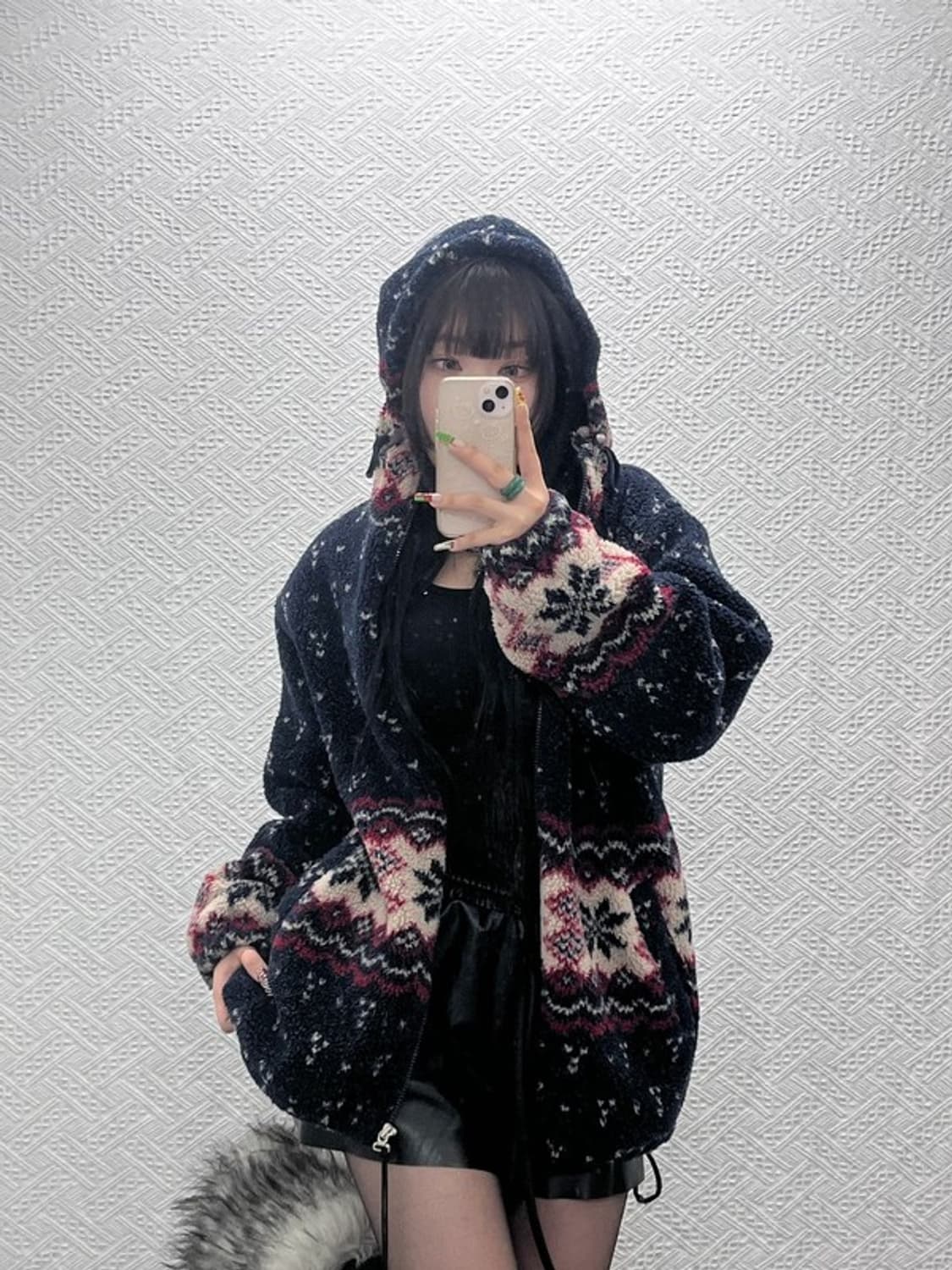 리 노르딕 스노우 플레이크 양털 후리스 자켓 100 C09452 상품이미지2