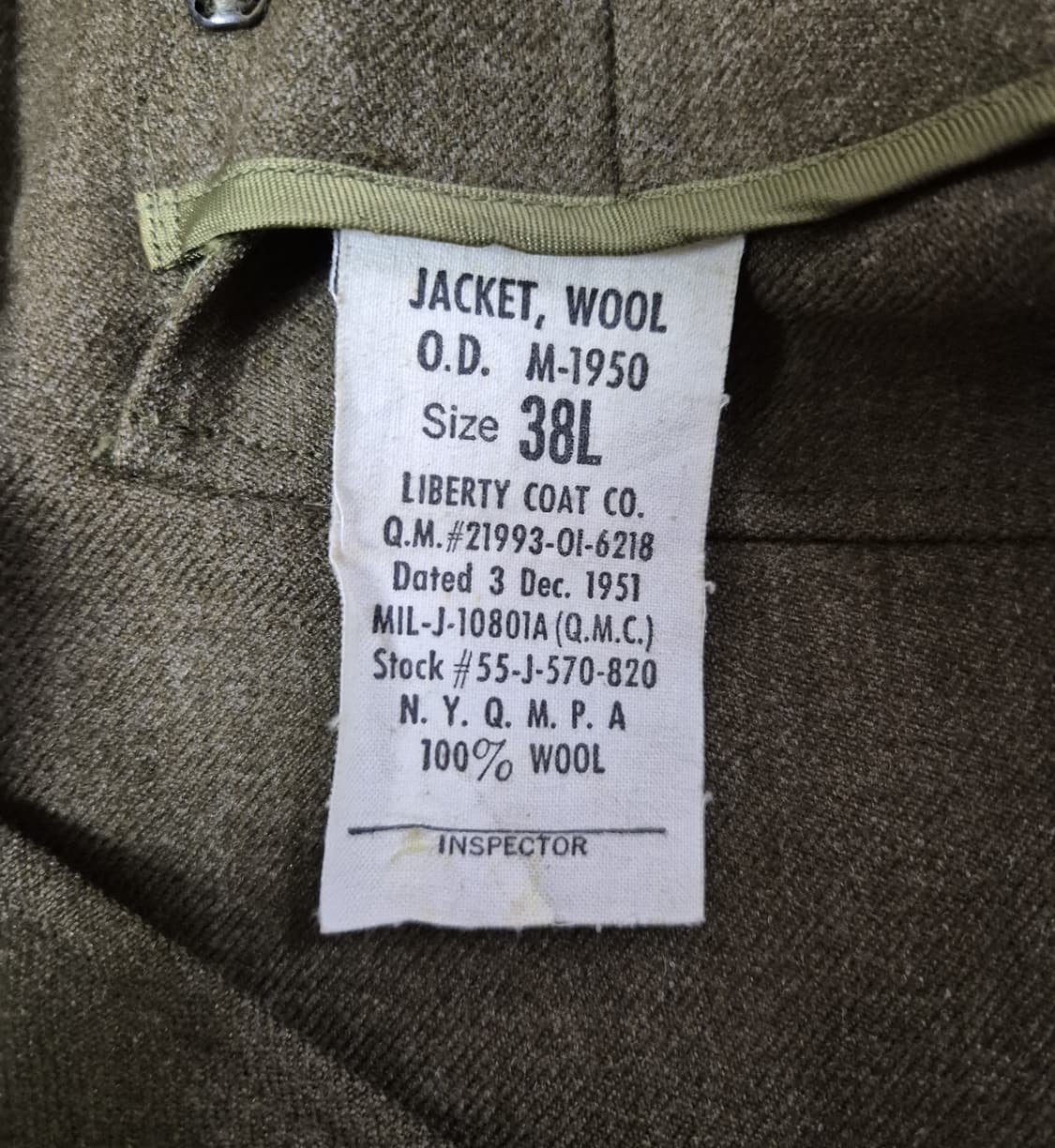 육군 구형 일등중사 미군 아이크 자켓 정복 전투복 상의 자켓 (L) 상품이미지10