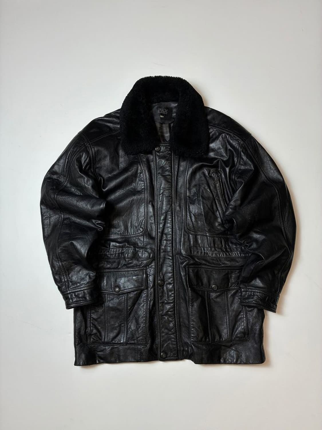 FAX 90's 유틸리티 양가죽 하프 코트 PN8473 상품이미지1