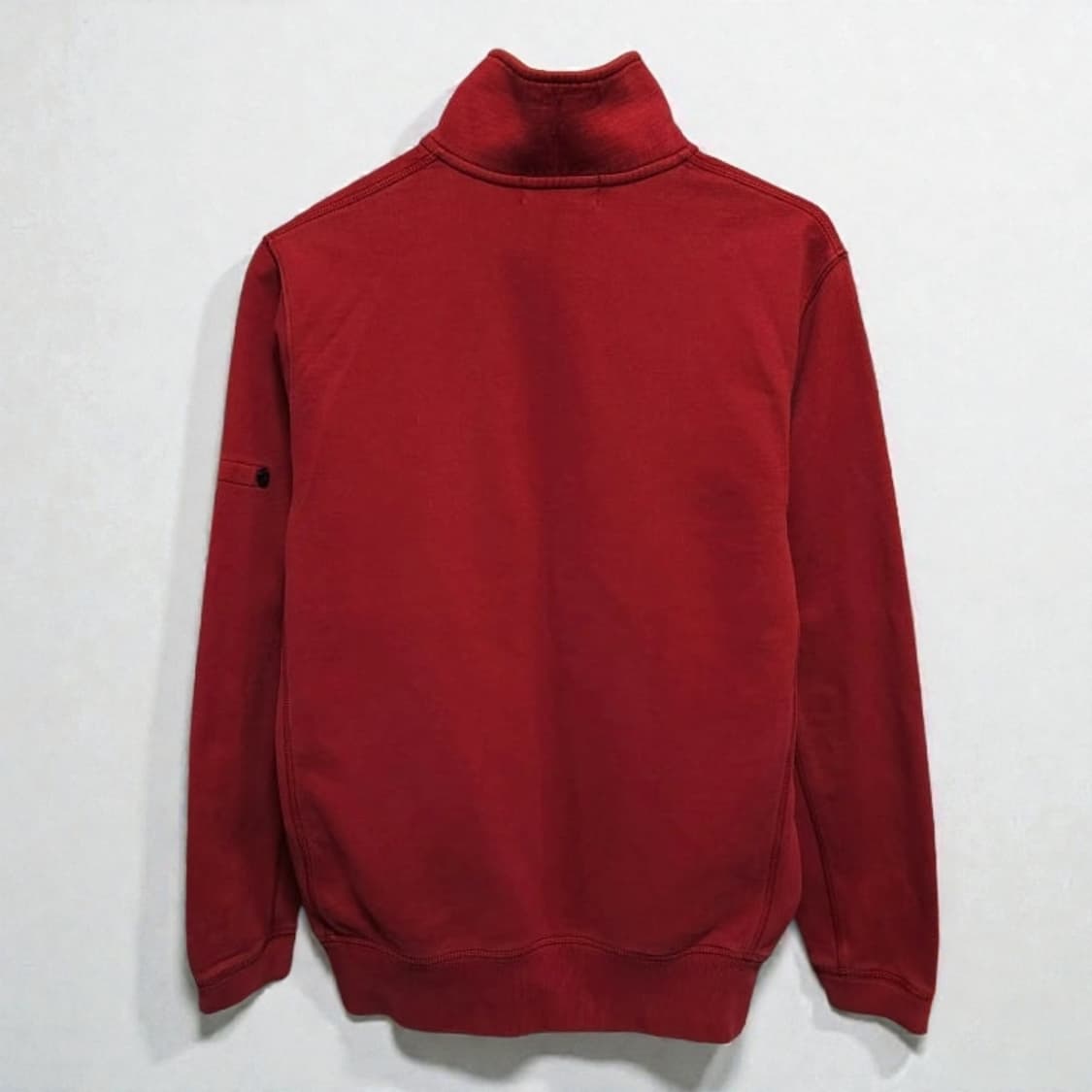 100)스톤아일랜드 하프버튼 맨투맨 워시드레드 상품이미지6