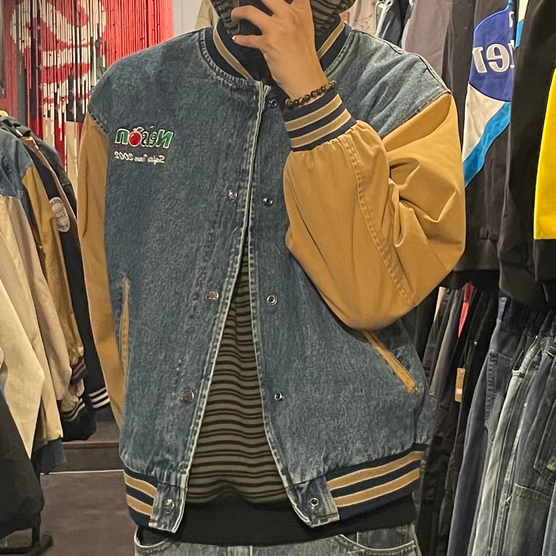 [IM] vtg 데님 바시티 자켓 상품이미지4