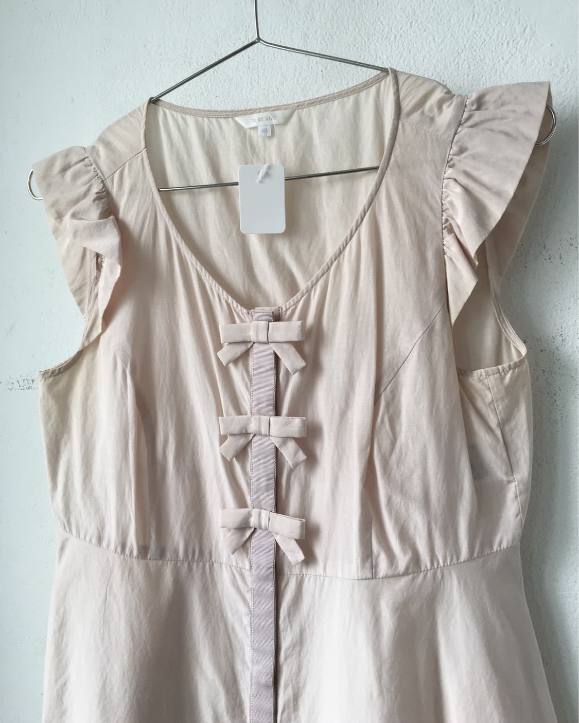 Ribbon point frill puff sleeveless 상품이미지4
