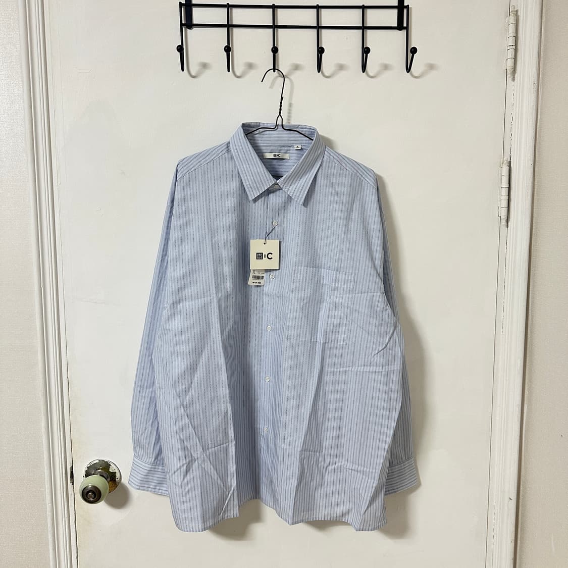 XL 유니클로C 브로드클로스오버사이즈셔츠 63블루 상품이미지1