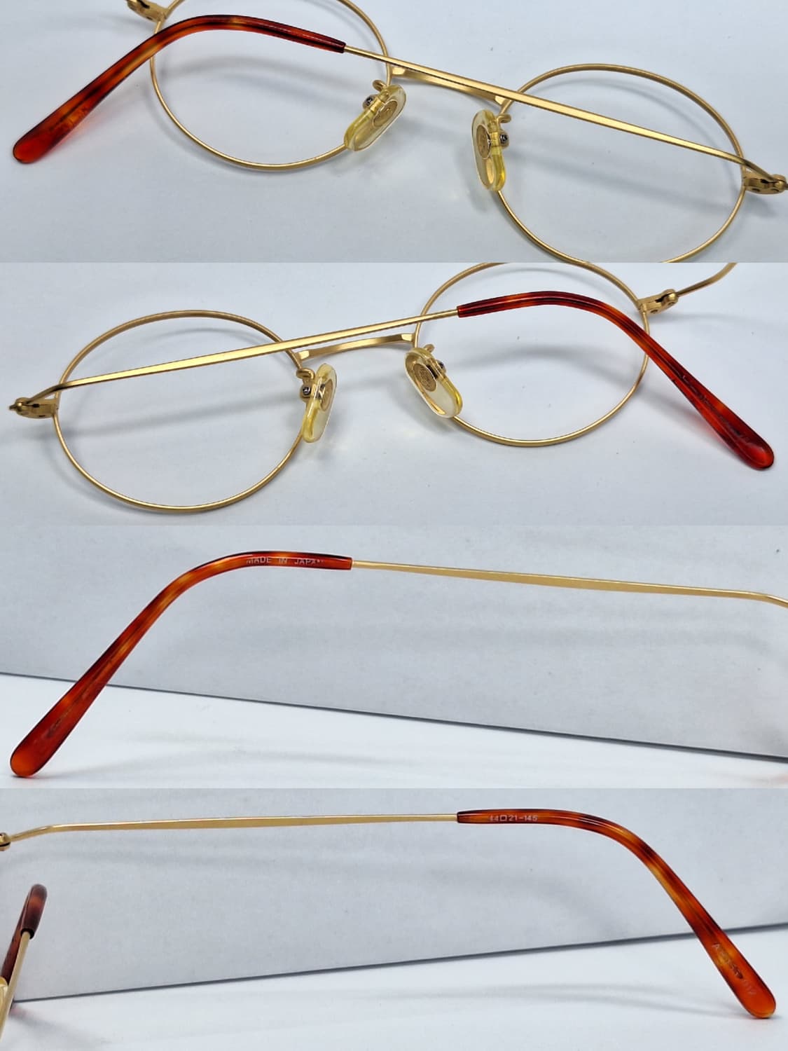 앵글로 아메리칸 A-155 골드 안경 안경테 44ㅁ21/영국 빈티지 일본 상품이미지9