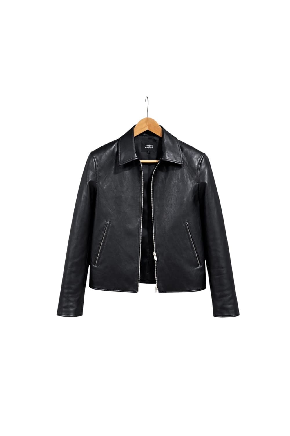 무신사 크링클 레더 크롭 1회착 풀박 상품이미지3