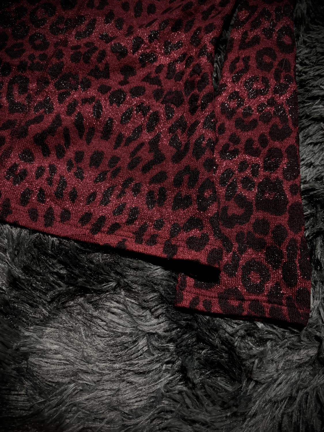 Xfrm 버건디 레오파드 글리터 롱슬리브 상품이미지7