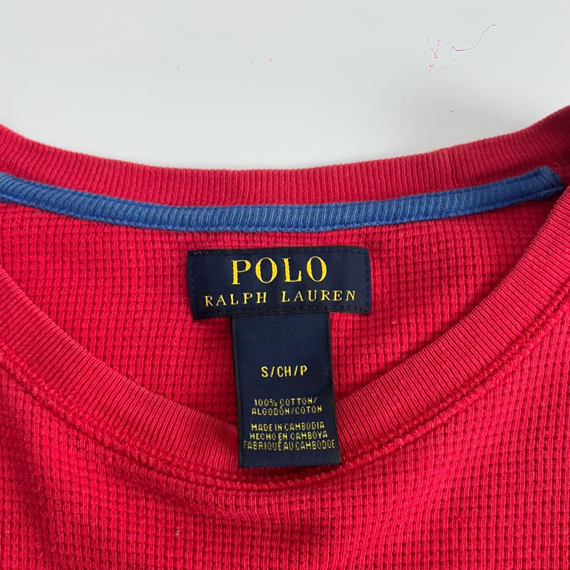 Polo 블루 포니 레드 와플 니트 상품이미지5