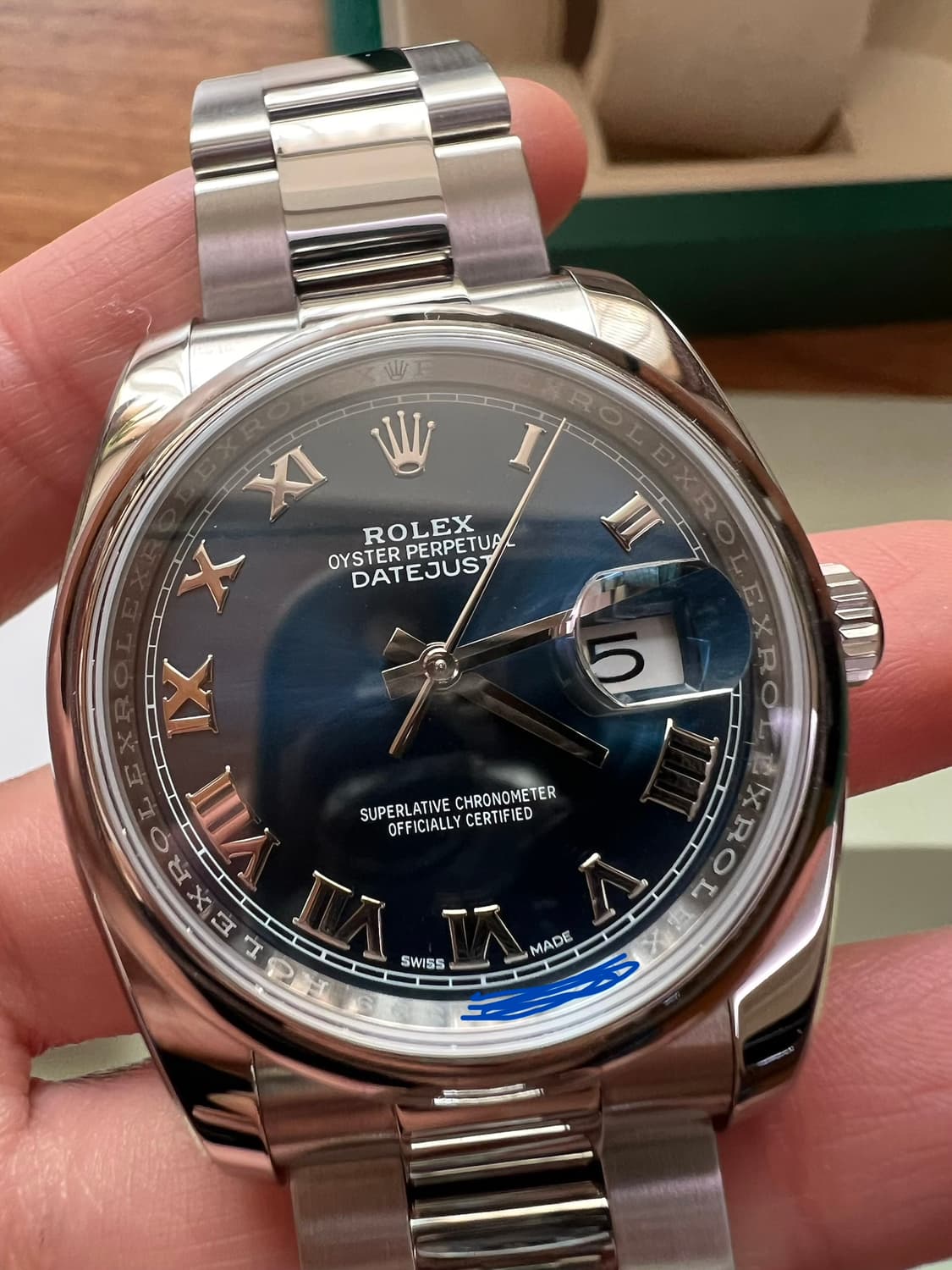 롤렉스 데이저스트 36 116200 청판 로만 돔 오이스터 풀구성 상품이미지4