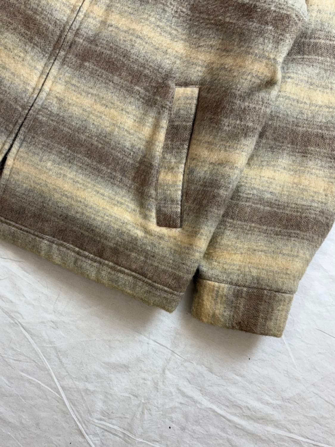 [M-L] 빈티지 모직 스프라이프 집업 자켓 상품이미지3